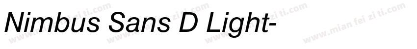 Nimbus Sans D Light字体转换